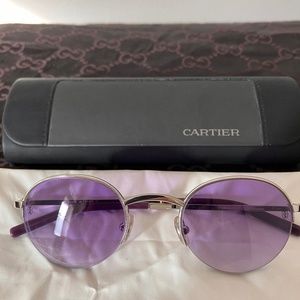 VINTAGE CARTIER Silver and Purple Frames